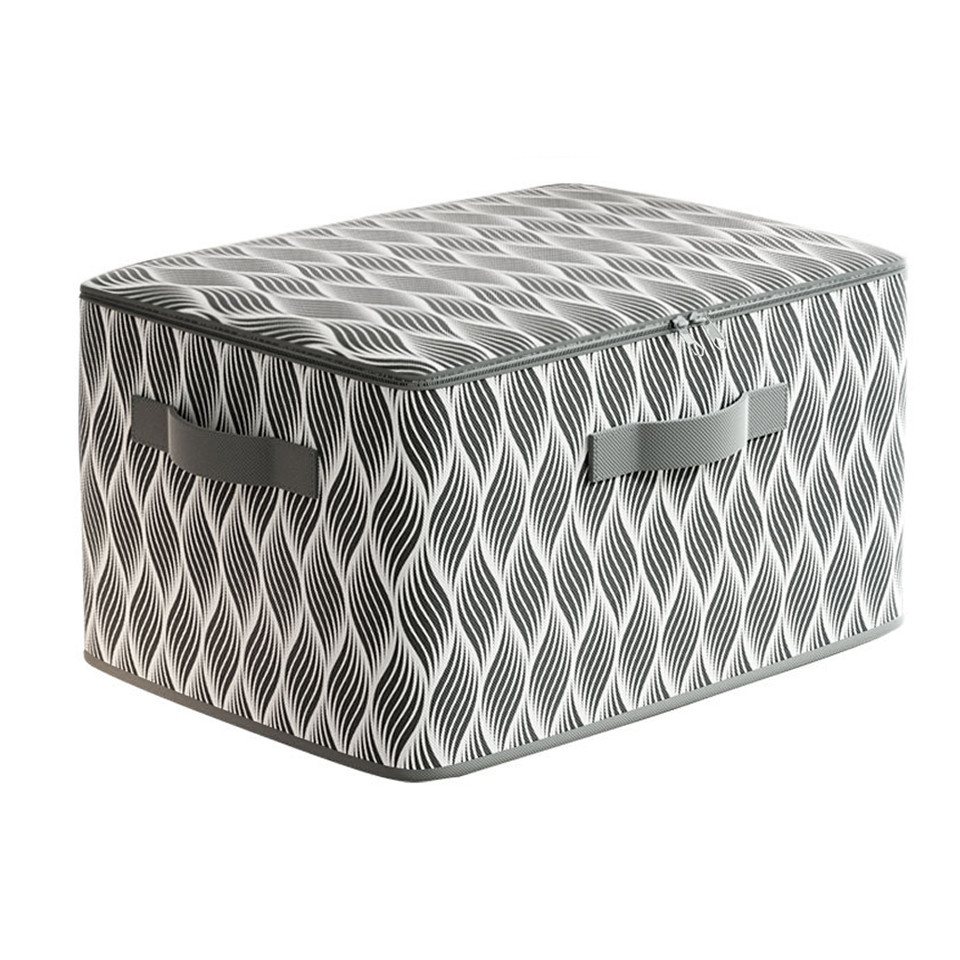 Coonoor Aufbewahrungsbox Wäscheaufbewahrungsbox mit Deckel, faltbare Aufbewahrungsbox, Reißverschluss-Aufbewahrungsbox, Aufbewahrungsbox mit Blattmuster Coonoor Aufbewahrungsbox Wäscheaufbewahrungsbox mit Deckel, faltbare Aufbewahrungsbox, Reißverschluss-Aufbewahrungsbox, Aufbewahrungsbox mit Blattmuster von Coonoor