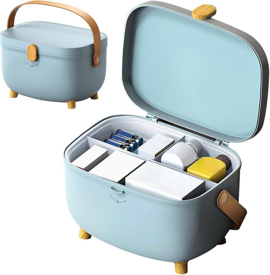 Coonoor Aufbewahrungsbox doppelschichtige medikamentenbox, große kapazität aufbewahrungsbox, staubdichte aufbewahrungsbox, haushaltsmedizinbox von Coonoor