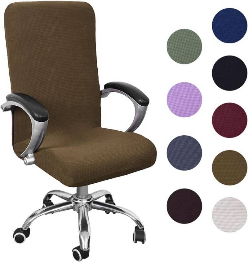 Coonoor Bürostuhlhusse Abnehmbare Elastische Universal Stretch Stuhlhussen Stuhlbezug, Computer Stuhl Schreibtischstuhl Drehstuhl Hussen von Coonoor