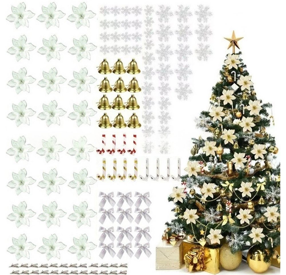 Coonoor Christbaumschmuck 120 Stück Weihnachtsbaum Künstliche Blumen set, für die Weihnachtsbaumdekoration Coonoor Christbaumschmuck 120 Stück Weihnachtsbaum Künstliche Blumen set, für die Weihnachtsbaumdekoration von Coonoor