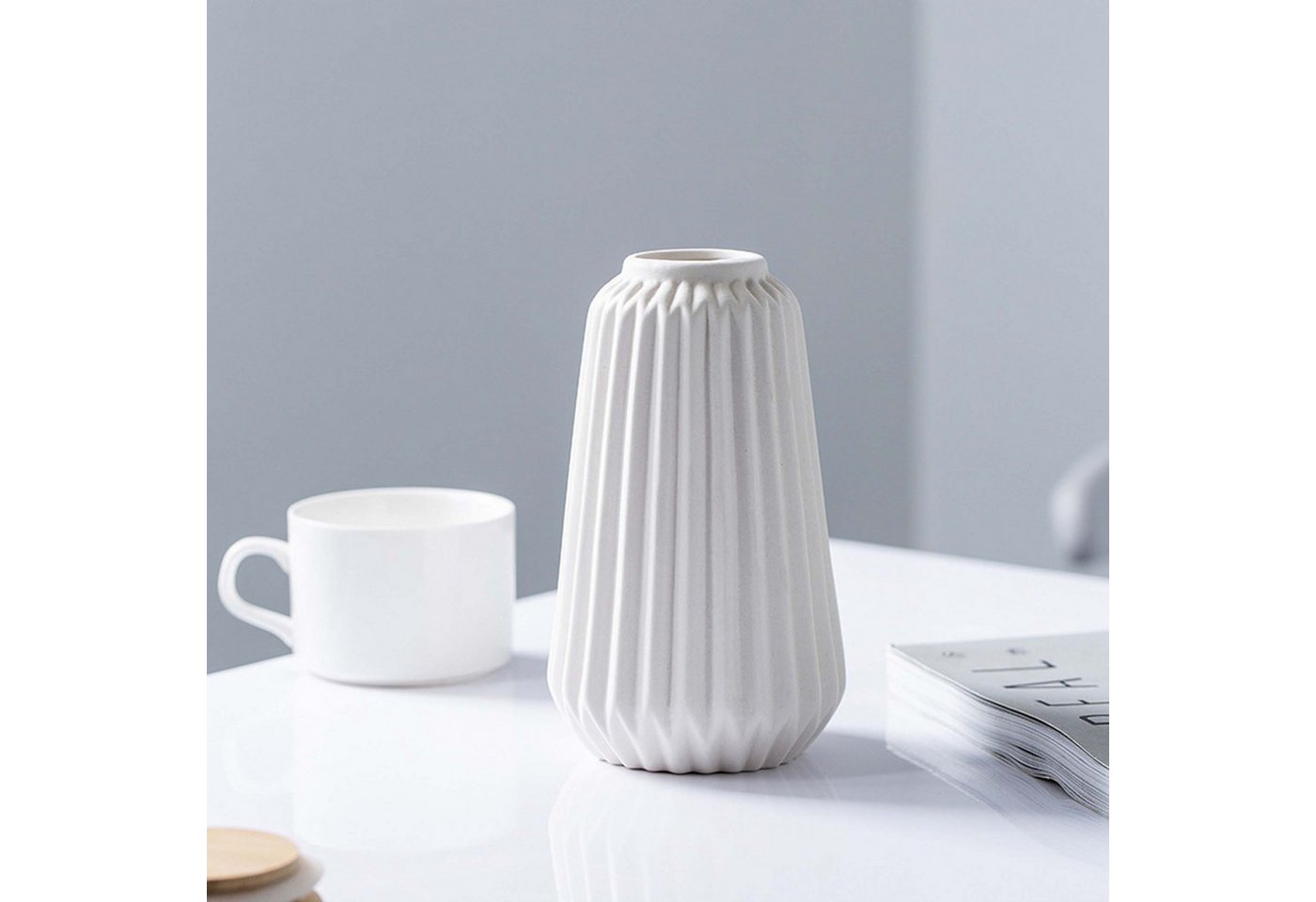 Coonoor Dekovase Weiße Keramik Vase Satz von für Moderne Home Decor (1 St) von Coonoor