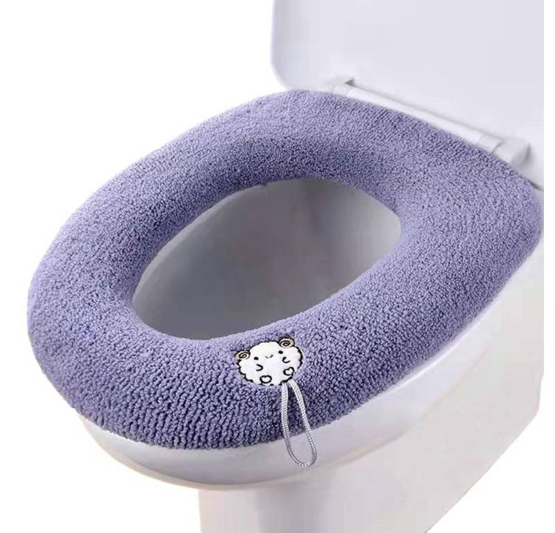 Coonoor Dusch-WC-Sitz 2 Stück Toilettensitzbezug Waschbar mit Griff weiche WC Deckelbezug von Coonoor