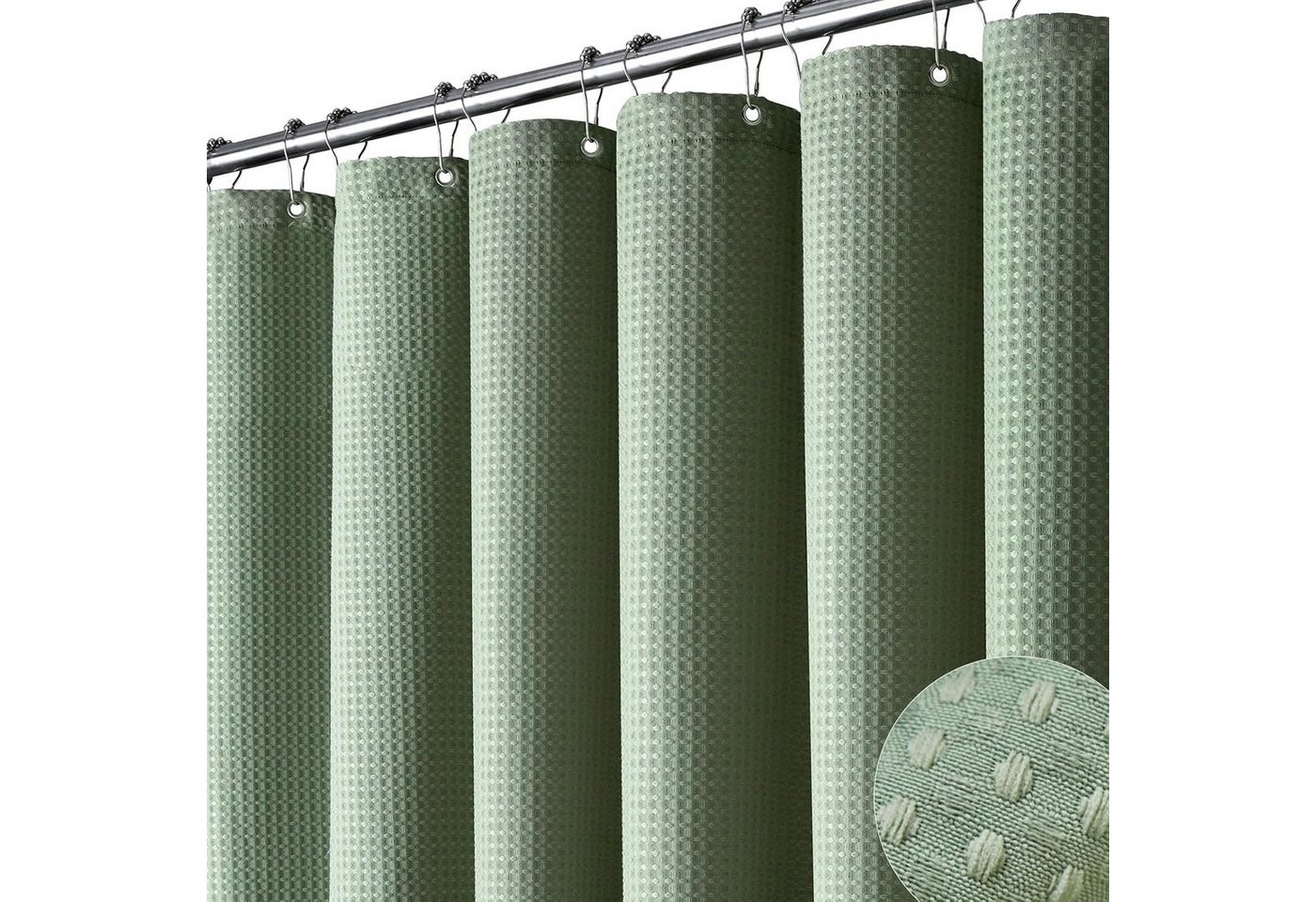 Coonoor Duschvorhang 180x180 cm Anti-Schimmel wasserdichte Stoff Textile Duschvorhang Coonoor Duschvorhang 180x180 cm Anti-Schimmel wasserdichte Stoff Textile Duschvorhang von Coonoor