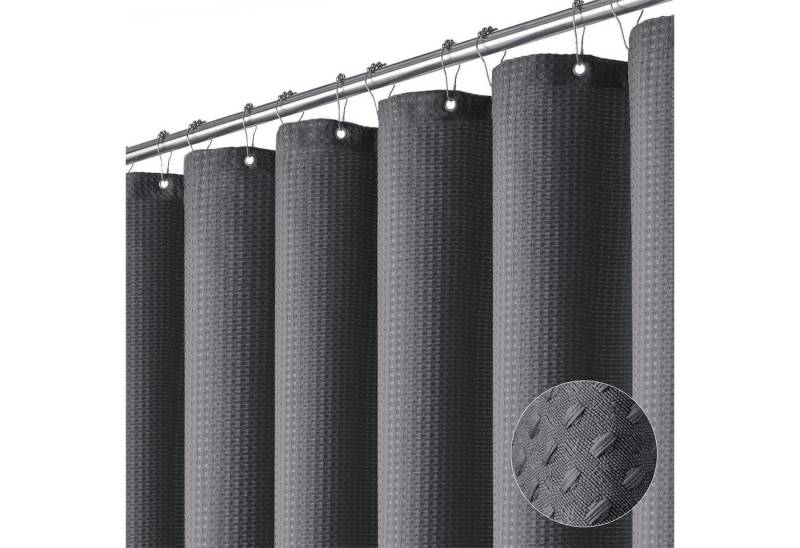 Coonoor Duschvorhang Duschvorhang aus Waffelstoff, wasserabweisend, waschbar & extra dick Breite 180 cm (1-tlg), strukturierter Stoffvorhang für Badezimmer von Coonoor