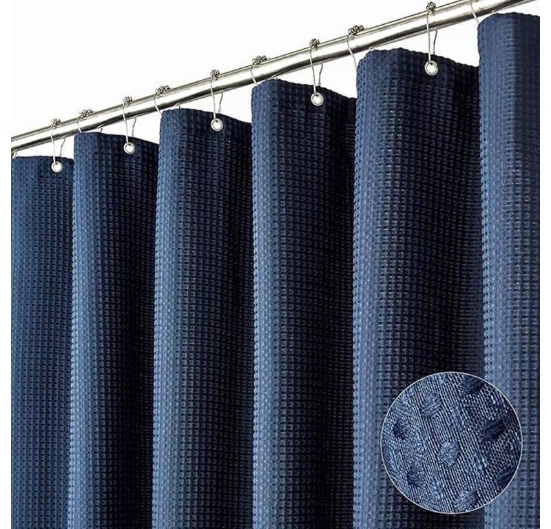 Coonoor Duschvorhang Duschvorhang aus Waffelstoff, wasserabweisend, waschbar & extra dick Breite 180 cm (1-tlg), strukturierter Stoffvorhang für Badezimmer von Coonoor