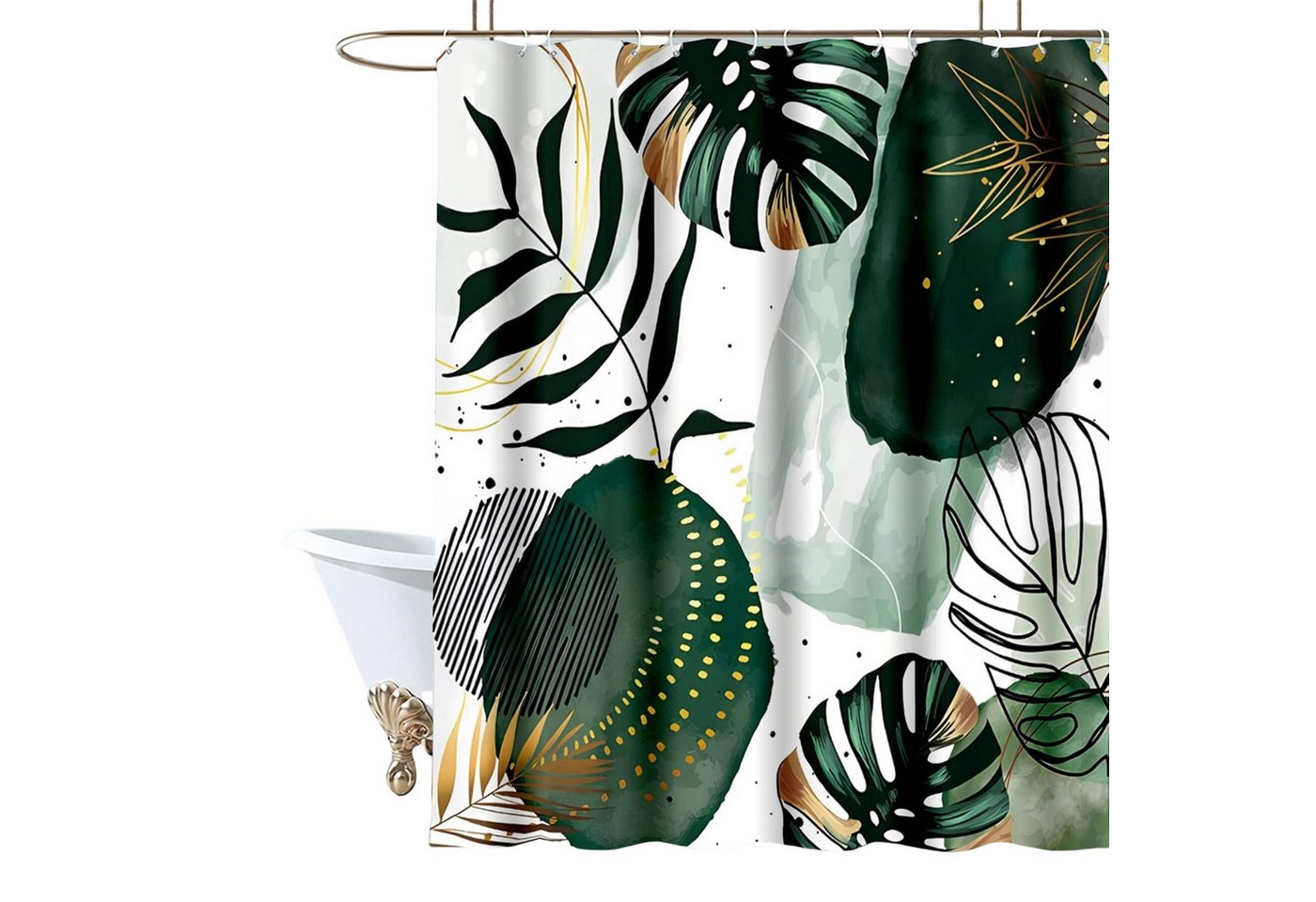 Coonoor Duschvorhang Grün Blätter Pflanzen Duschvorhänge,Waschbar Badvorhang 180*180cm, mit Ösen und Duschvorhangringe Coonoor Duschvorhang Grün Blätter Pflanzen Duschvorhänge,Waschbar Badvorhang 180*180cm, mit Ösen und Duschvorhangringe von Coonoor