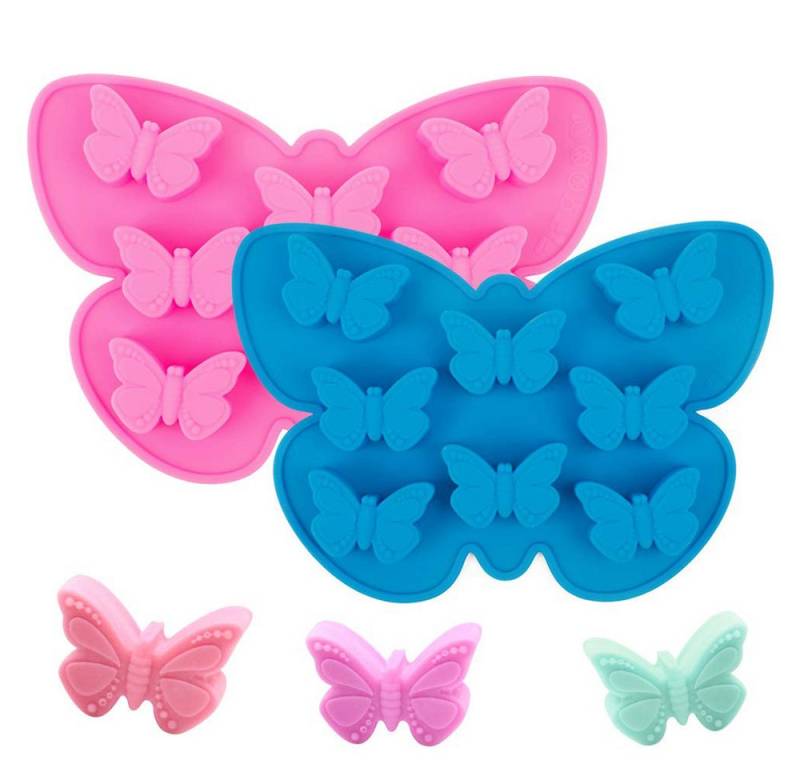 Coonoor Modellierwerkzeug Schmetterlingsformen Silikonform Schmetterling für Seife, Eiswürfel, (2 St) von Coonoor