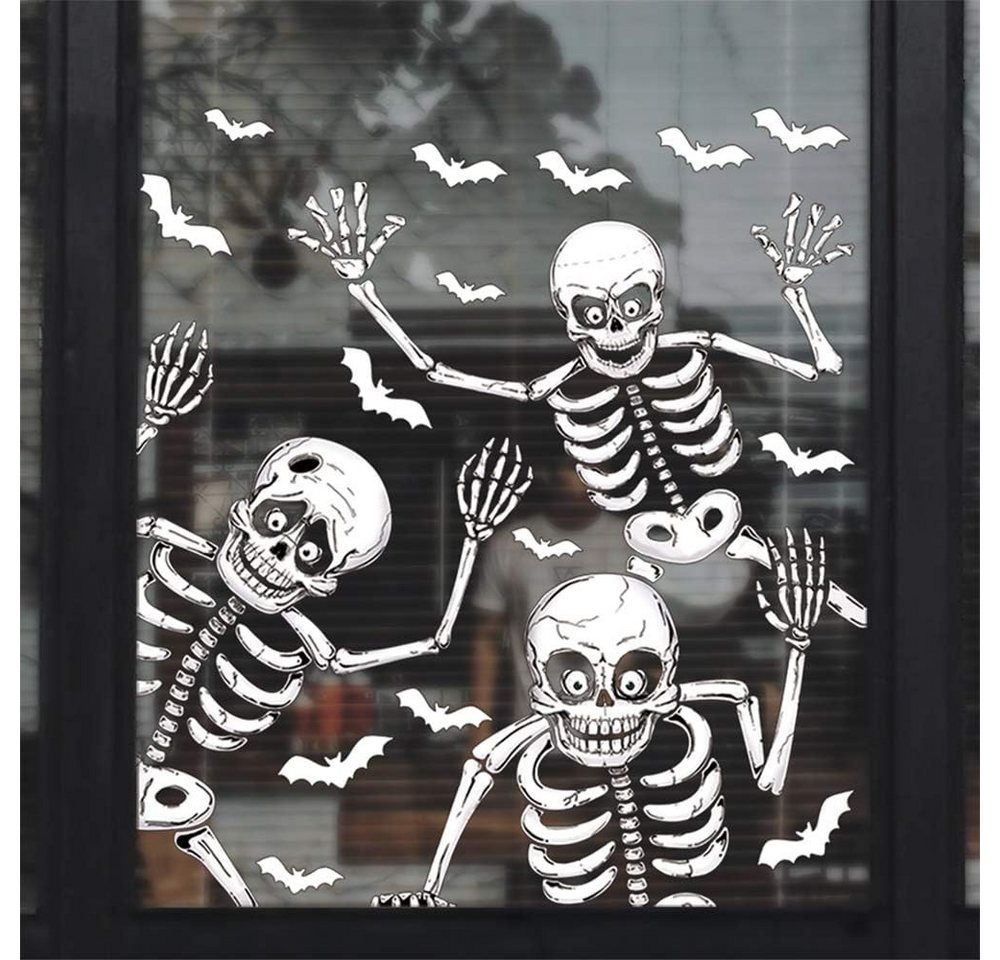 Coonoor Fensterfolie 15 Stück Halloween Fensterbilder,Halloweendeko Fenstersticker von Coonoor