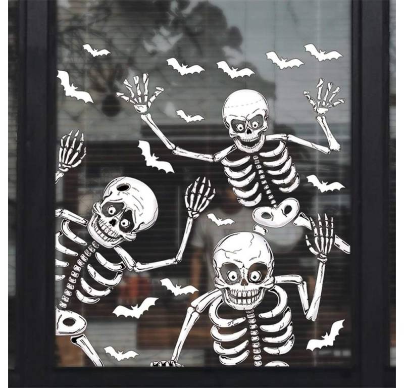 Coonoor Fensterfolie 15 Stück Halloween Fensterbilder,Halloweendeko Fenstersticker von Coonoor