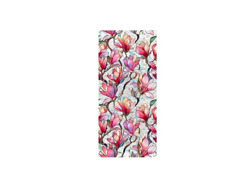 Coonoor Fensterfolie Elektrostatische Fensterfolie, bunte Fensterfolie, Vintage Blumenmuster Fensterfolie, selbstklebefreie Glasfolie von Coonoor