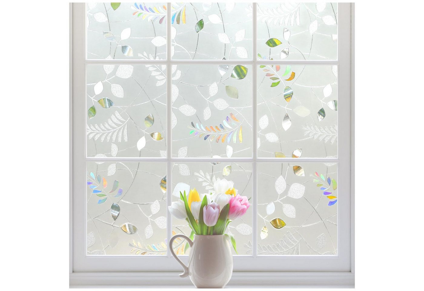 Coonoor Fensterfolie Mattes blumenfensterfolien, 3D Fensterfolie, Selbstklebende Blumen-Privatsphäre-Fensterfolie Coonoor Fensterfolie Mattes blumenfensterfolien, 3D Fensterfolie, Selbstklebende Blumen-Privatsphäre-Fensterfolie von Coonoor
