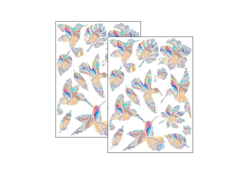 Coonoor Fensterfolie Selbsthaftend Bunt Sichtschutzfolie Fenster,Anti-Kollisions, Fensteraufkleber, Regenbogen-Aufkleber von Coonoor