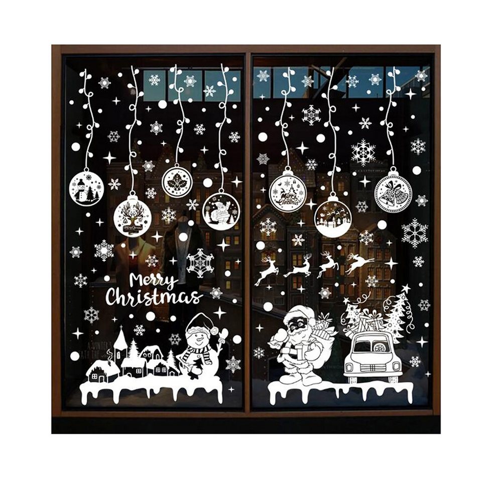 Coonoor Fenstersticker Fensteraufkleber Weihnachten Schneeflocken Weihnachtsdekoration von Coonoor