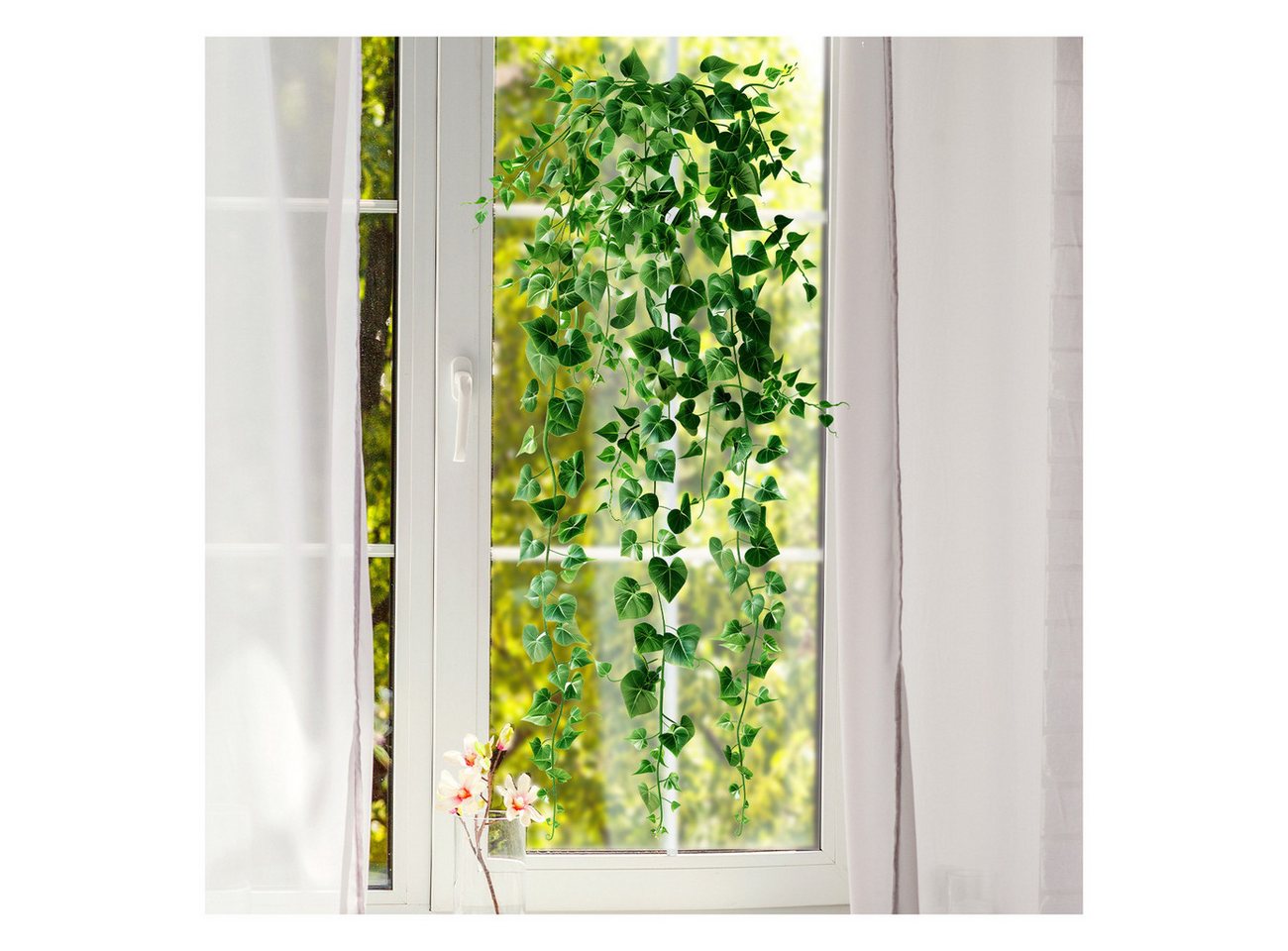 Coonoor Fenstersticker Herabfallende grüne Blätter Fensterfolie, dekorative Fensteraufkleber, Schaufensterfolie, grüne Fensterfolie, selbsthaftend ohne Klebstoff Coonoor Fenstersticker Herabfallende grüne Blätter Fensterfolie, dekorative Fensteraufkleber, Schaufensterfolie, grüne Fensterfolie, selbsthaftend ohne Klebstoff von Coonoor