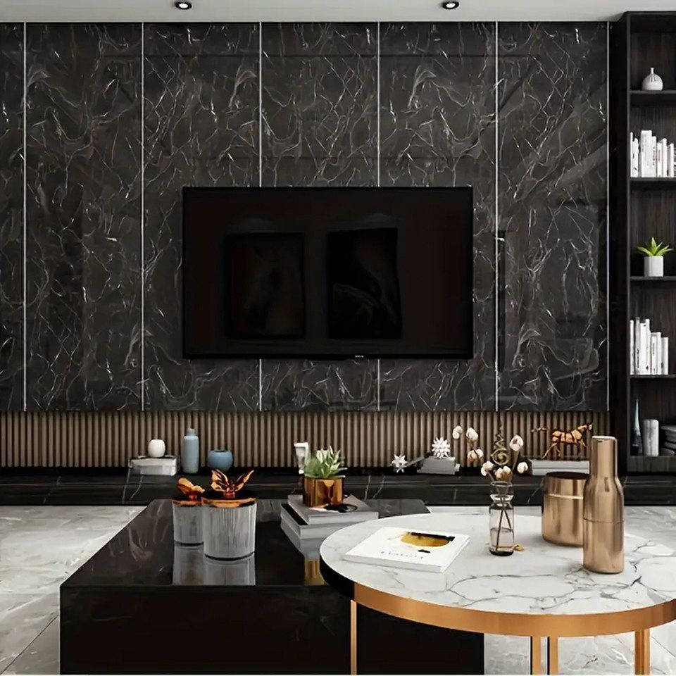 Coonoor Fliesenaufkleber Fliesenaufkleber 40x300 cm, Marmor Muster, selbstklebende Küchenfkleber von Coonoor