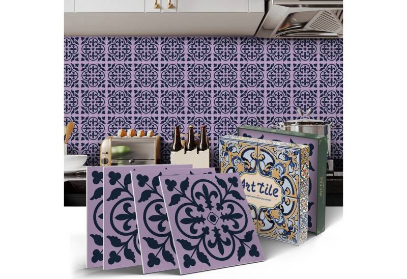 Coonoor Fliesenaufkleber Küchenfliesenaufkleber, wasserdichte Fliesenaufkleber, 3D-Tapete, (12 St), selbstklebende 3D-Wandtattoos, 15 x 15 cm, 12 Stück von Coonoor