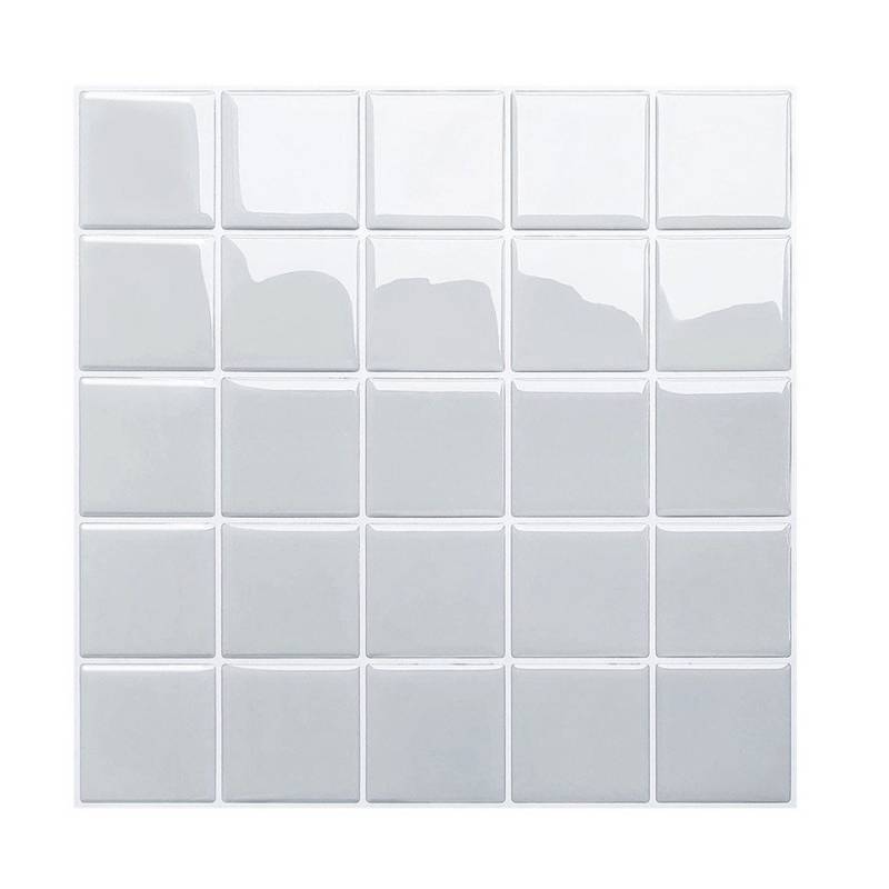 Coonoor Fliesenaufkleber Metro Wandfliesen Fliesen Klebefliesen Selbstklebende (10 St), Quadratische Küche Bad (25.4 x 25.4cm 10-Stück) von Coonoor