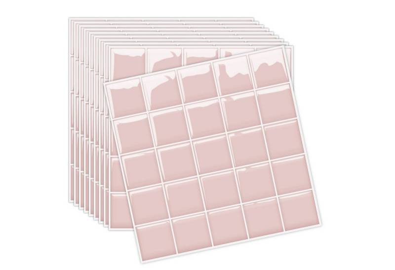 Coonoor Fliesenaufkleber Metro Wandfliesen Fliesen Klebefliesen Selbstklebende (10 St), Quadratische Küche Bad (25.4 x 25.4cm 10-Stück) von Coonoor