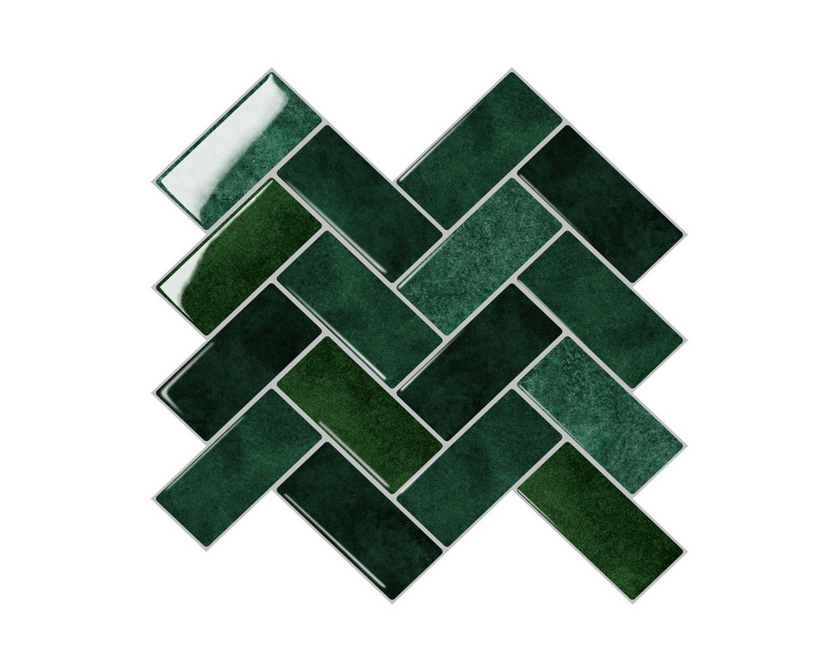 Coonoor Fliesenaufkleber Upgrade 3d Fliesenaufkleber Aufkleber für Bad Küche, Klebefliesen (10 St), Fliesen Selbstklebend Fliesenfolie von Coonoor