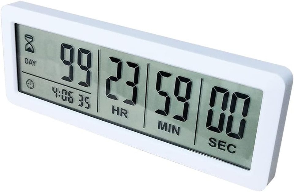 Coonoor Funktischuhr Digitale Countdown-Tage-Timer-Uhr, Funktischuhr Digitale Tischuhr Wanduhr mit großem Display, 999 Tage Countdown Uhr-Timer Coonoor Funktischuhr Digitale Countdown-Tage-Timer-Uhr, Funktischuhr Digitale Tischuhr Wanduhr mit großem Display, 999 Tage Countdown Uhr-Timer von Coonoor