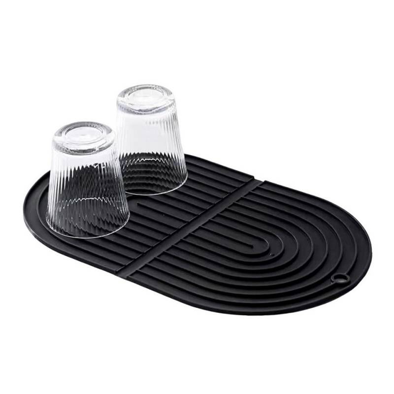 Coonoor Geschirrständer Silikon Abtropfmatte, 395mm x 245mm Abtropfmatte Geschirr, spülmaschinenfest von Coonoor