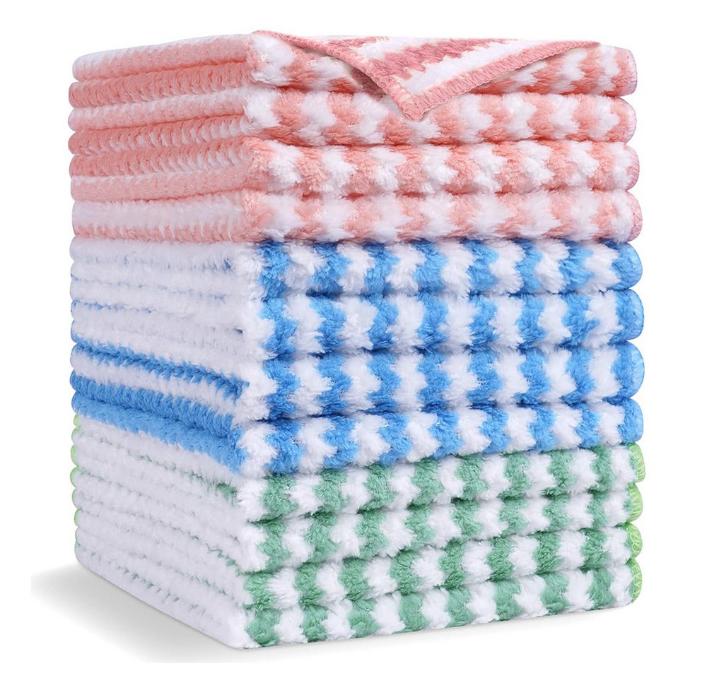 Coonoor Geschirrtuch 10 Stück Mikrofaser Reinigungstücher Wiederverwendbar Lappen von Coonoor