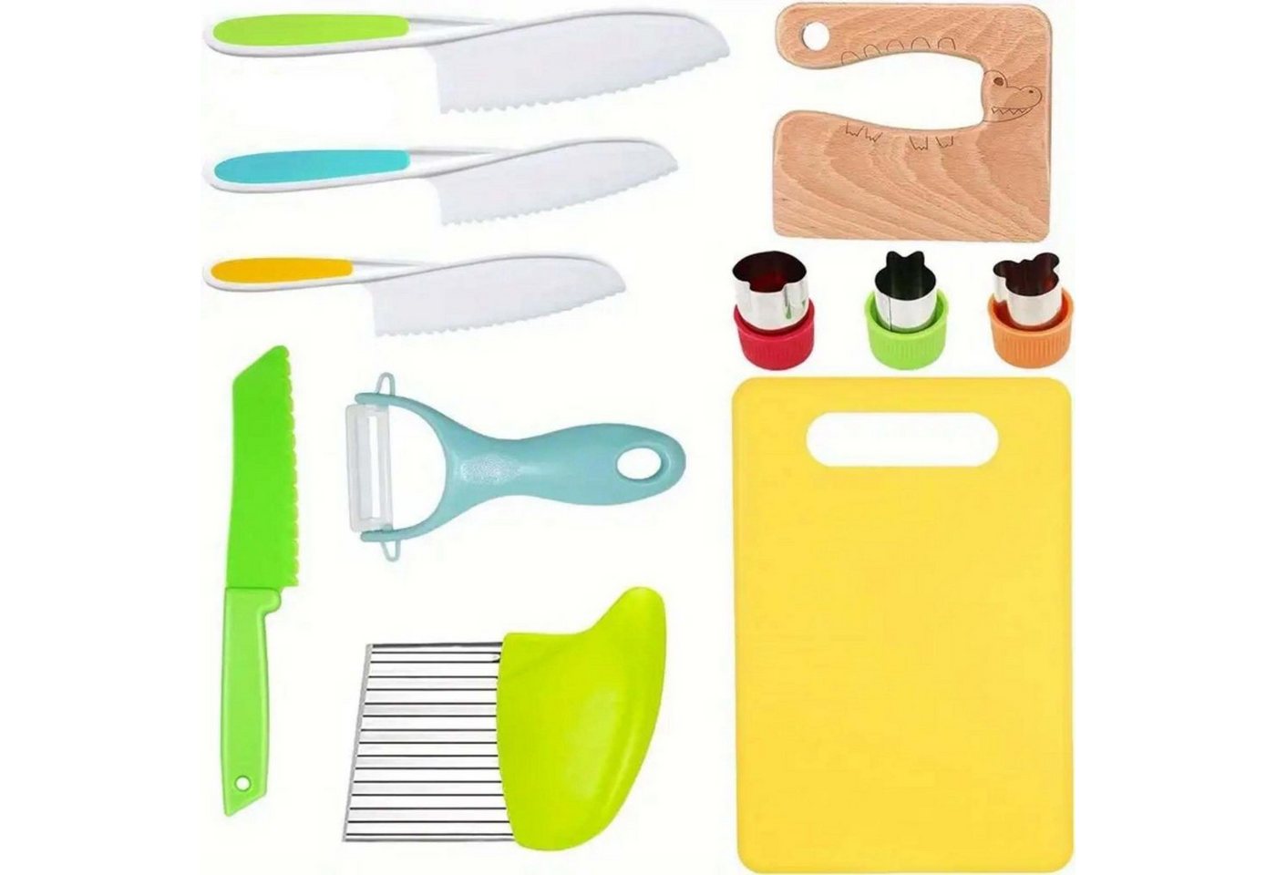 Coonoor Kinderkochmesser 8-teiliges Kinder-Küchenmesser-Set zum Schneiden und Kochen von Coonoor