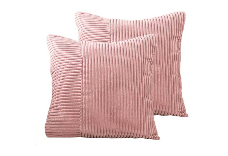 Kaket Kissenbezug 2er-Set Gestreifte Zierkissenbezüge weiche flauschige 45x45 cm, (2 Stück), für Wohnzimmer, Sofa und Heimdekoration von Kaket