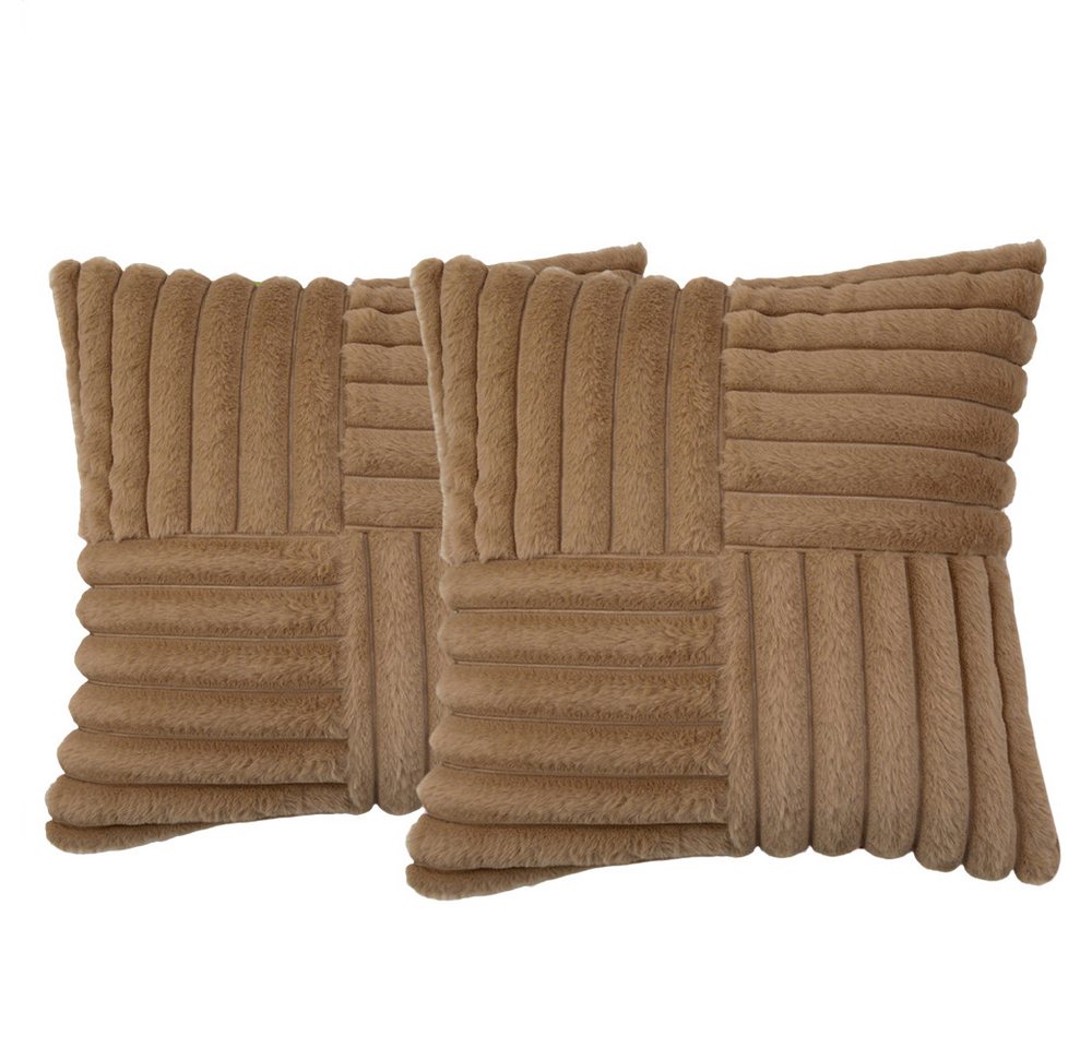 Coonoor Kissenbezug 45x45 cm Plüsch Samt Kissenbezüge Zierkissenbezüge Kissenhülle, (2 Stück), Kopfkissenbezug Kissen Bezug Weich Sofakissen Couchkissen Bezug von Coonoor