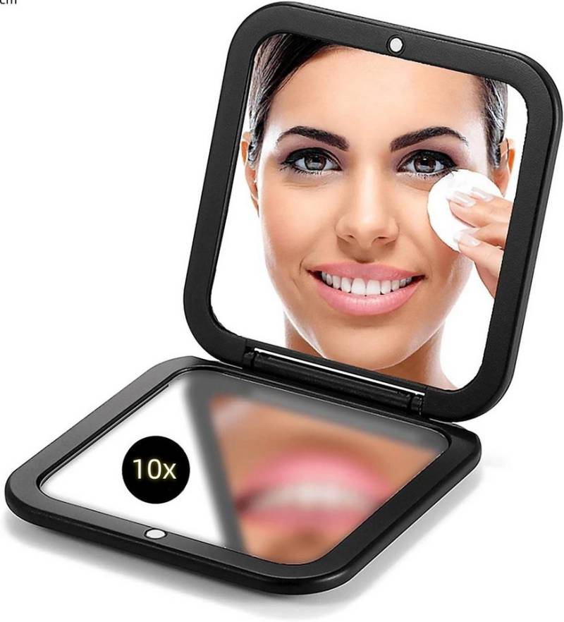 Coonoor Kosmetikspiegel Faltbarer Makeup Spiegel,Tragbarer Doppelseitig Kosmetikspiegel, 15-fache Vergrößerung von Coonoor