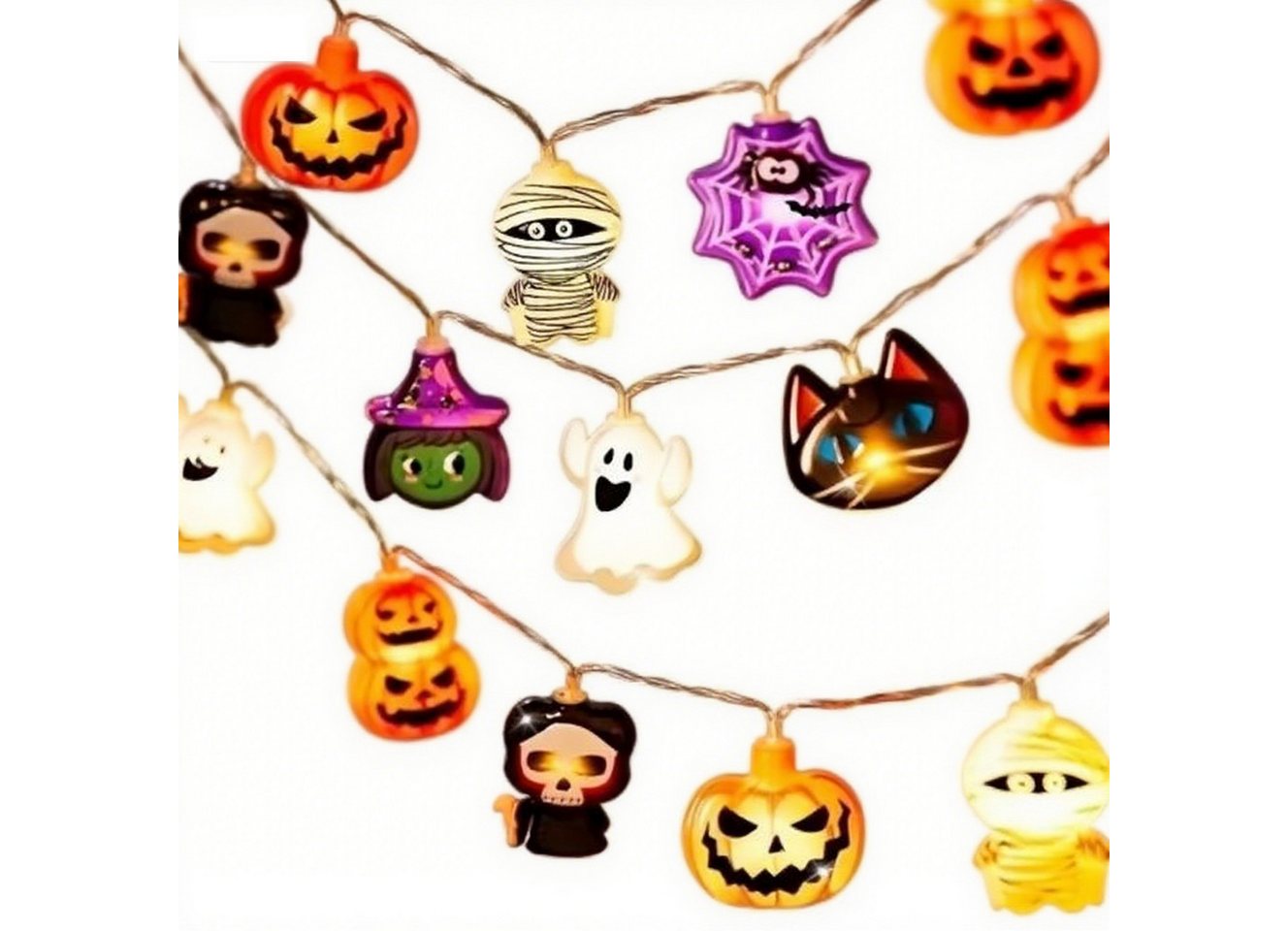 Coonoor LED-Lichterkette Halloween Lichterkette 3 m 20 LED Lichter Dekoration von Coonoor