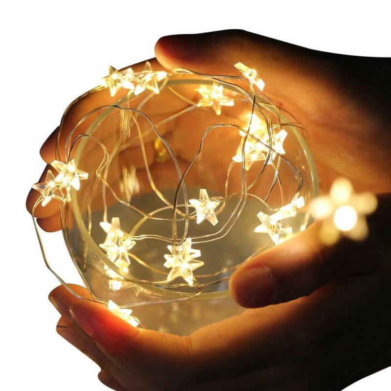 Coonoor LED-Lichterkette LED Lichterkette Sterne Lichtervorhang, für Weihnachten/Hochzeit/Party, Innen- und Außendekoration von Coonoor