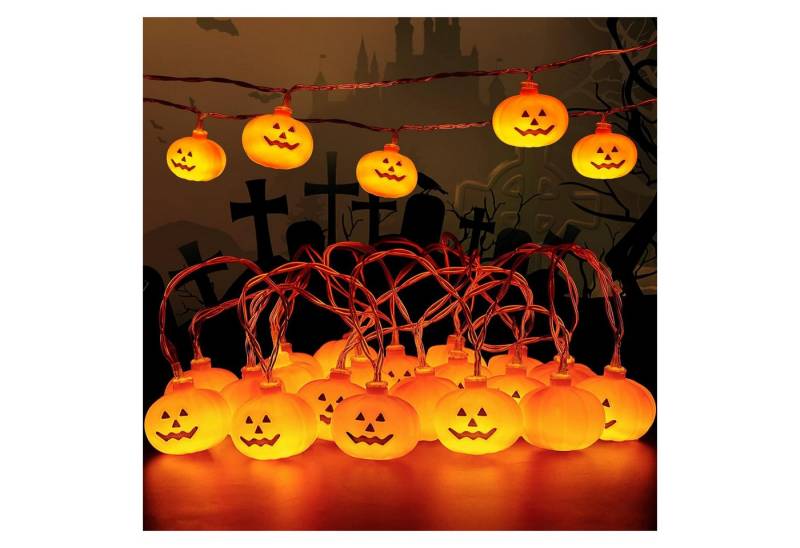 Coonoor LED-Lichterkette LED orange Kürbislichter Lichterkette, Halloween Feenlichterkette von Coonoor