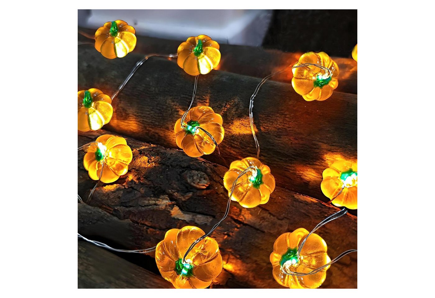 Coonoor LED-Lichterkette LED orange Kürbislichter Lichterkette, Halloween Feenlichterkette Coonoor LED-Lichterkette LED orange Kürbislichter Lichterkette, Halloween Feenlichterkette von Coonoor
