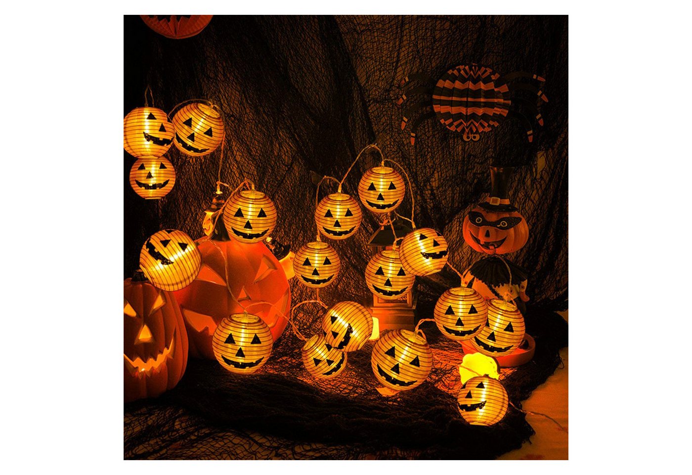 Coonoor LED-Lichterkette LED orange Kürbislichter Lichterkette, Halloween Feenlichterkette Coonoor LED-Lichterkette LED orange Kürbislichter Lichterkette, Halloween Feenlichterkette von Coonoor