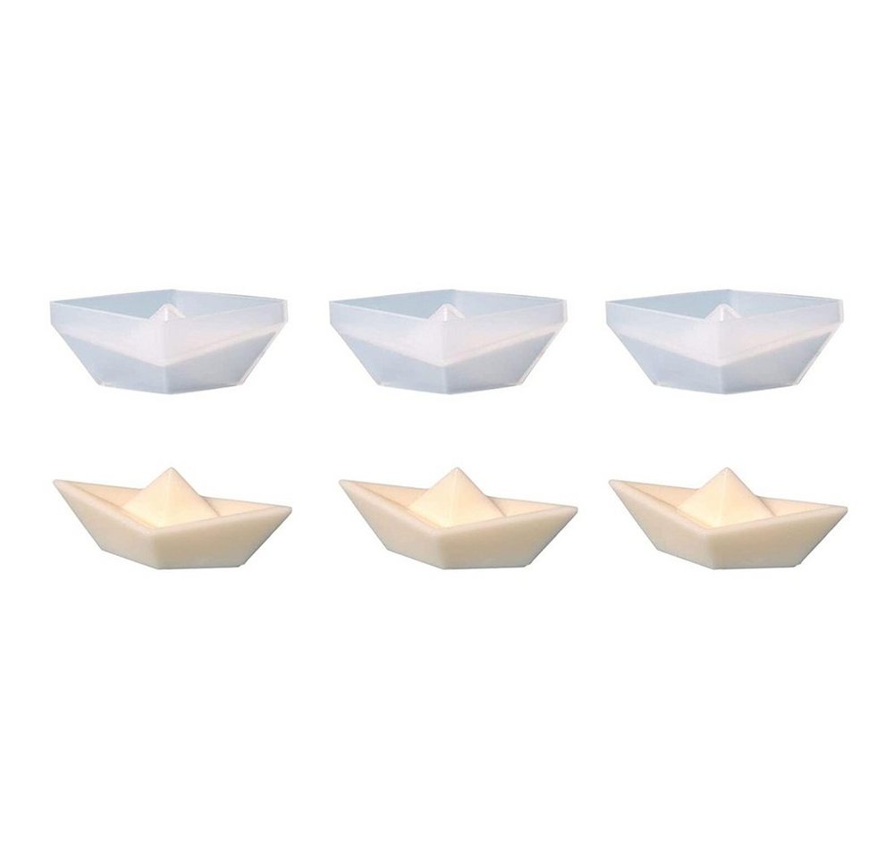 Coonoor Modellierwerkzeug 3D Origami Boot Silikonform Kerzenformen, (3 St) von Coonoor