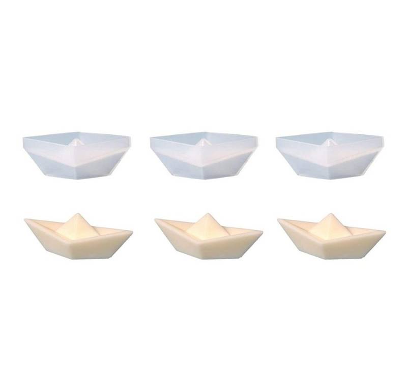 Coonoor Modellierwerkzeug 3D Origami Boot Silikonform Kerzenformen, (3 St) von Coonoor