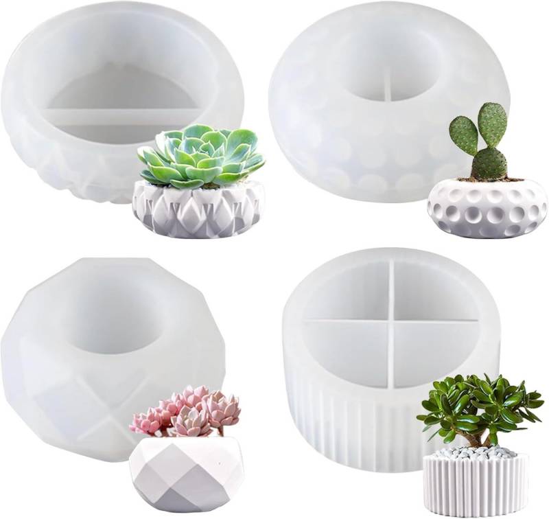 Coonoor Modellierwerkzeug 4 Stück Vase Silikonform,DIY Vases Resin Formen,Vasen, (4 St) von Coonoor