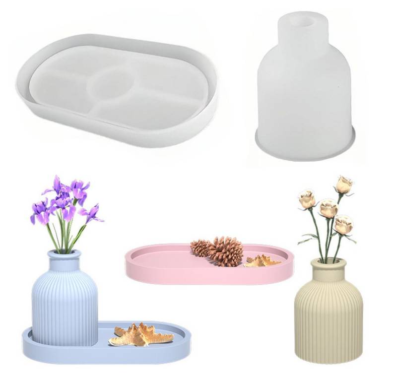 Coonoor Modellierwerkzeug DIY Vases Resin Formen,Vase Gießformen,Blumenvase Silikonformen, Zur Herstellung von Vasen von Coonoor