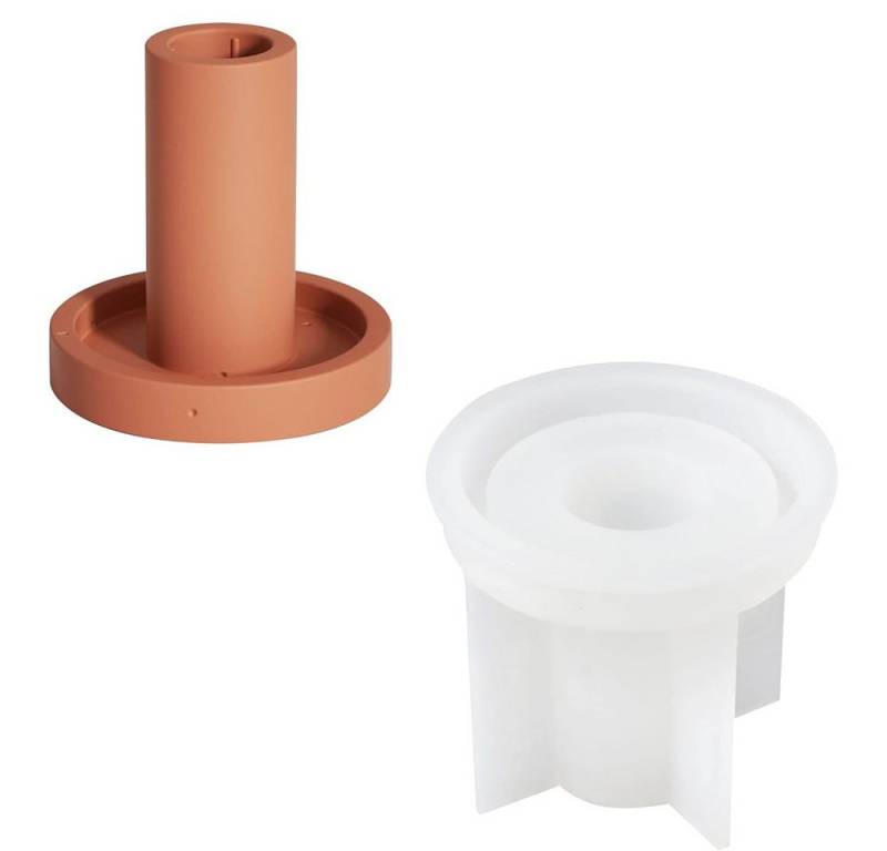 Coonoor Formkerze Kerzenhalter Silikonform, DIY Kerzenhalter-Gießform,Modellierwerkzeug von Coonoor
