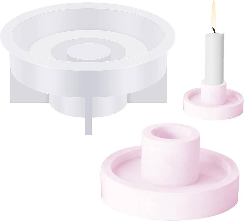 Coonoor Formkerze Kerzenhalter Silikonform, DIY Kerzenhalter-Gießform,Modellierwerkzeug von Coonoor