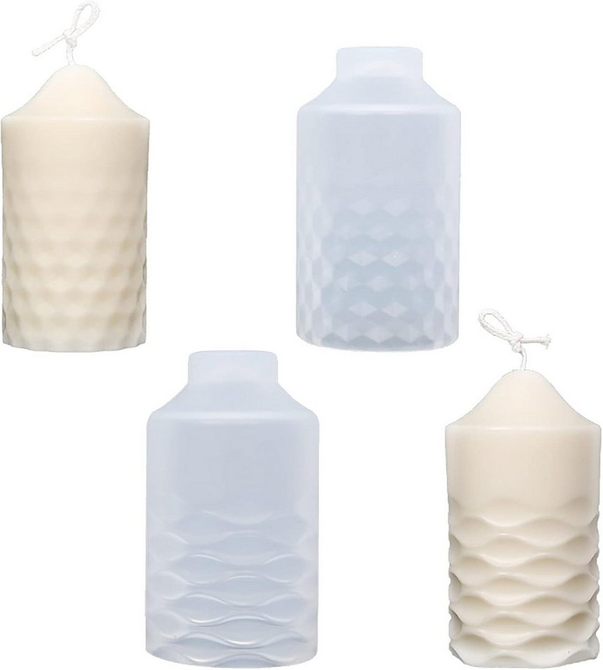 Coonoor Modellierwerkzeug Ostern Zylinder-Kerzenformen, Formkerze Kerzenformen für DIY, (2 St) von Coonoor