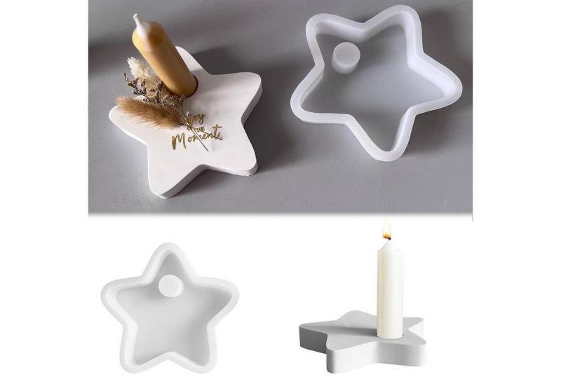 Coonoor Modellierwerkzeug Silikonformen Gießformen Stern, Silikonform Stern Kerzenhalter, (1 St), Weihnachten Sterne Silikonform von Coonoor