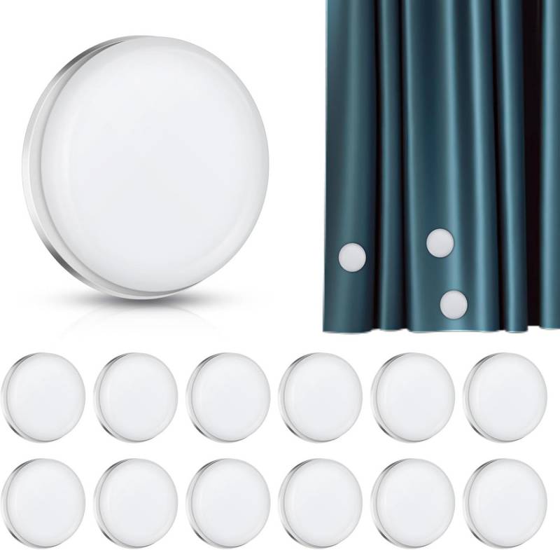 Lollanda Raffhalter 12 Paar Magnetisch für Vorhänge, Duschvorhang Gewichte Runde, (12-tlg) von Lollanda