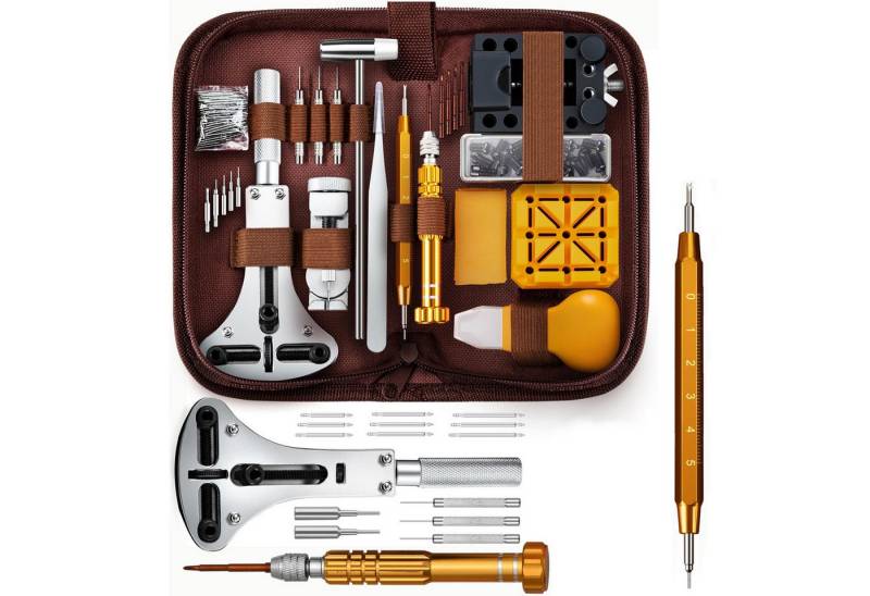 Coonoor Reparatur-Set Uhrenreparatur-Set mit Gehäuseöffner, Armbandentferner & Werkzeug, 149-St., für Batteriewechsel, Armbandkürzung & Wartung Coonoor Reparatur-Set Uhrenreparatur-Set mit Gehäuseöffner, Armbandentferner & Werkzeug, 149-St., für Batteriewechsel, Armbandkürzung & Wartung von Coonoor