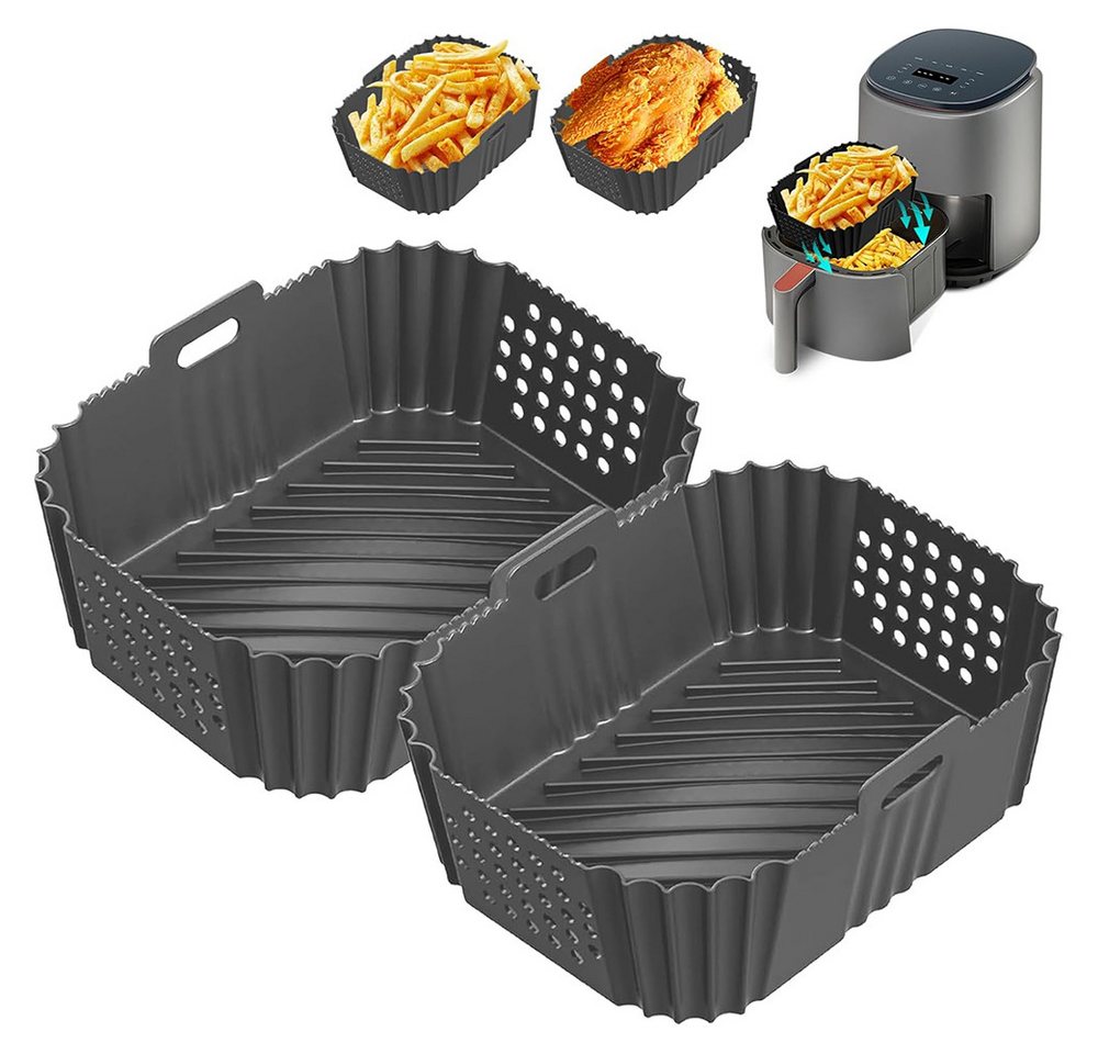Coonoor Silikonform 2 Stück Airfryer Zubehör Heißluftfritteuse Silikonform, für Ninja Double Stack XL SL400EU Coonoor Silikonform 2 Stück Airfryer Zubehör Heißluftfritteuse Silikonform, für Ninja Double Stack XL SL400EU von Coonoor
