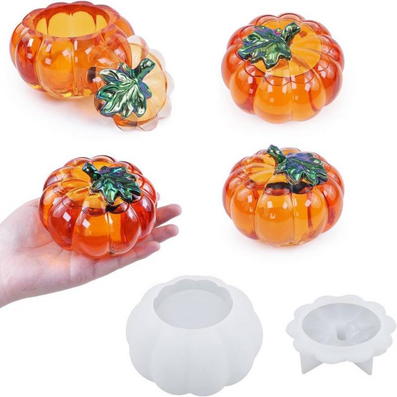 Coonoor Silikonform Kürbis Silikonform Kürbis Kerzenhalter, Halloween Gießformen Silikon, Für Bastelarbeiten, Seife von Coonoor