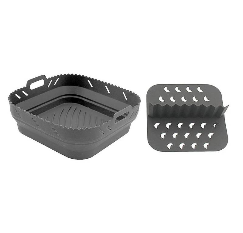 Coonoor Silikonform für Heißluftfritteuse Zubehör, Heißluftfritteuse, Airfryer Zubehör, Heißluftfritteuse Backform mit Trennwänden von Coonoor