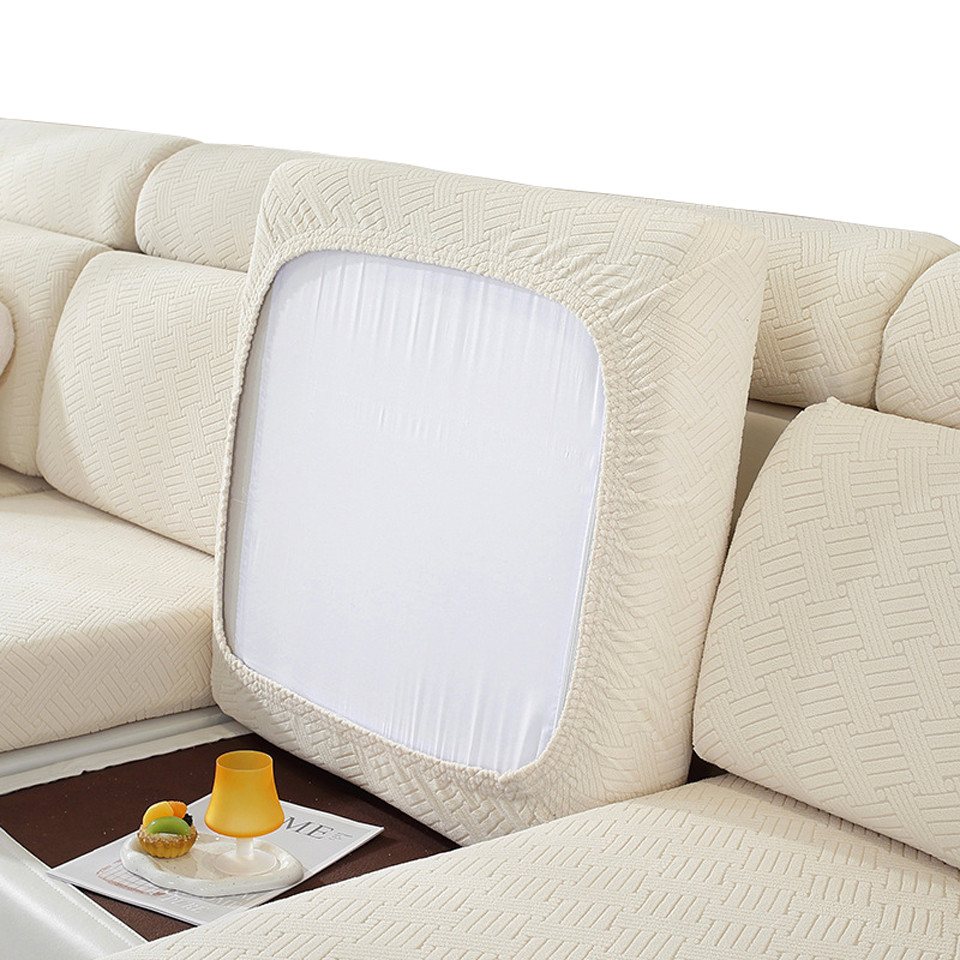 Coonoor Sofahusse Sofa Sitzkissenbezug, Sofa Sitzkissenbezug Stretch, rutschfest, Elastischer Kissenbezüge, Husse Überzug Bezug Für Sofa Sitzkissen von Coonoor