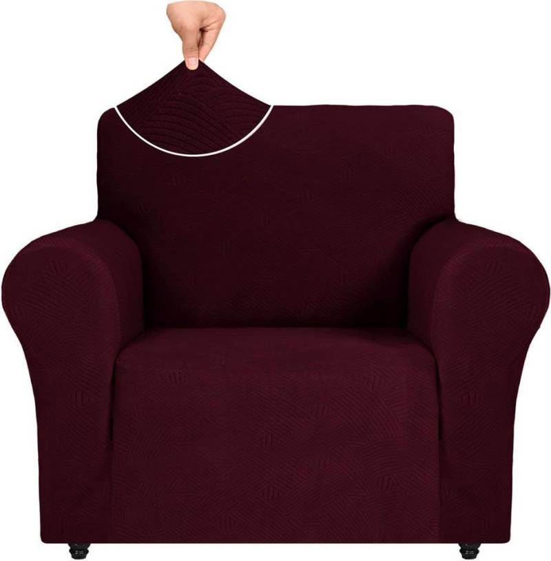 Coonoor Sofahusse Stretch Sofabezug, Sofa Überzug 1/2/3/4 Sitzer, Sofaschoner rutschfest, Elastisch Couch Überzug Mit Armlehnen, Sofaüberwurf Couch Überwurf von Coonoor